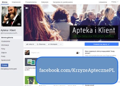 Krzyże Apteczne na Facebooku - strona Apteka i Klient
